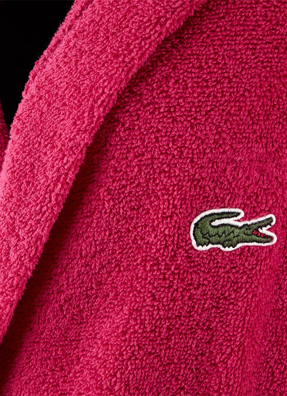 Lacoste L Open badjas van katoen - unisex - achterkant 4 wit