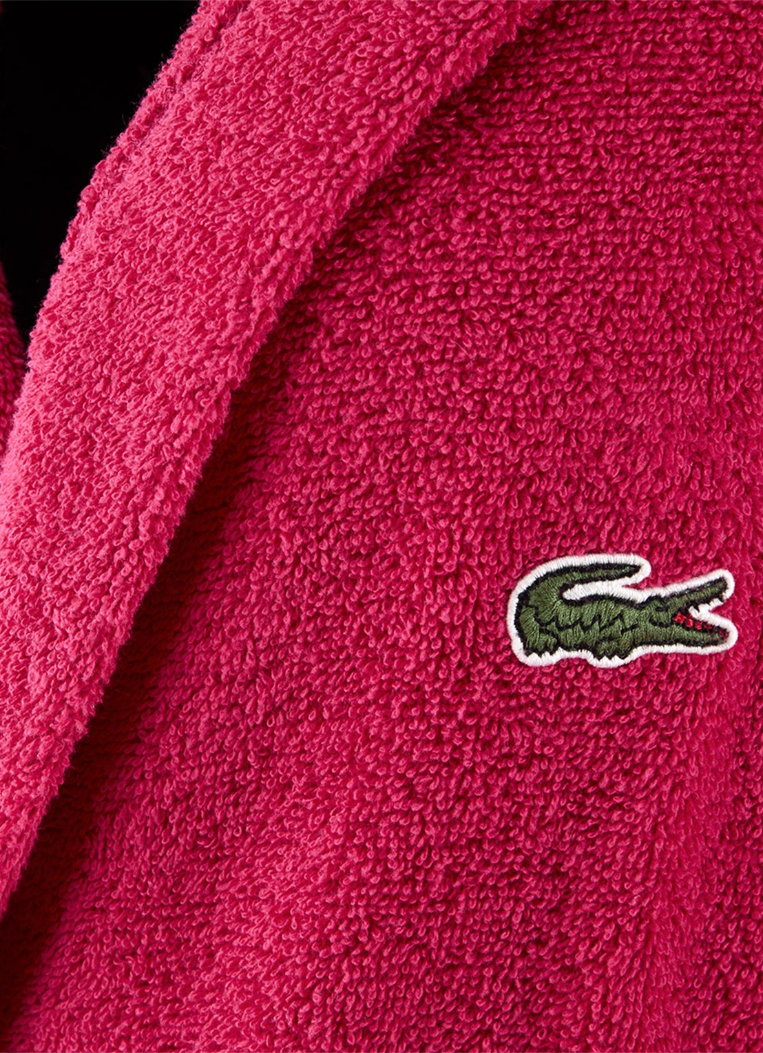 Lacoste L Open badjas van katoen - unisex - achterkant 5 wit