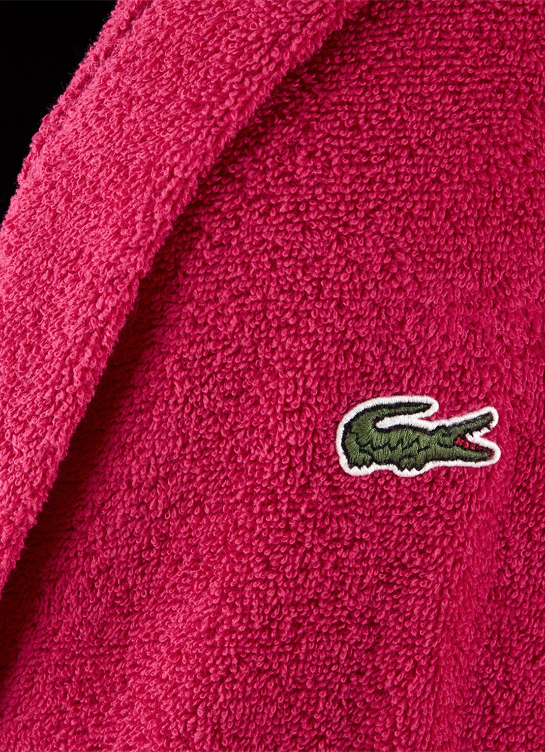 Lacoste L Open badjas van katoen - unisex - achterkant 6 wit