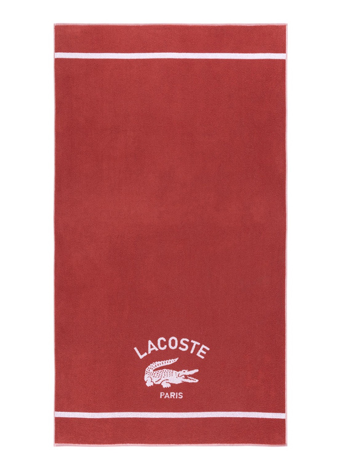 Lacoste L Origine strandlaken 90 x 160 cm - voorkant rood