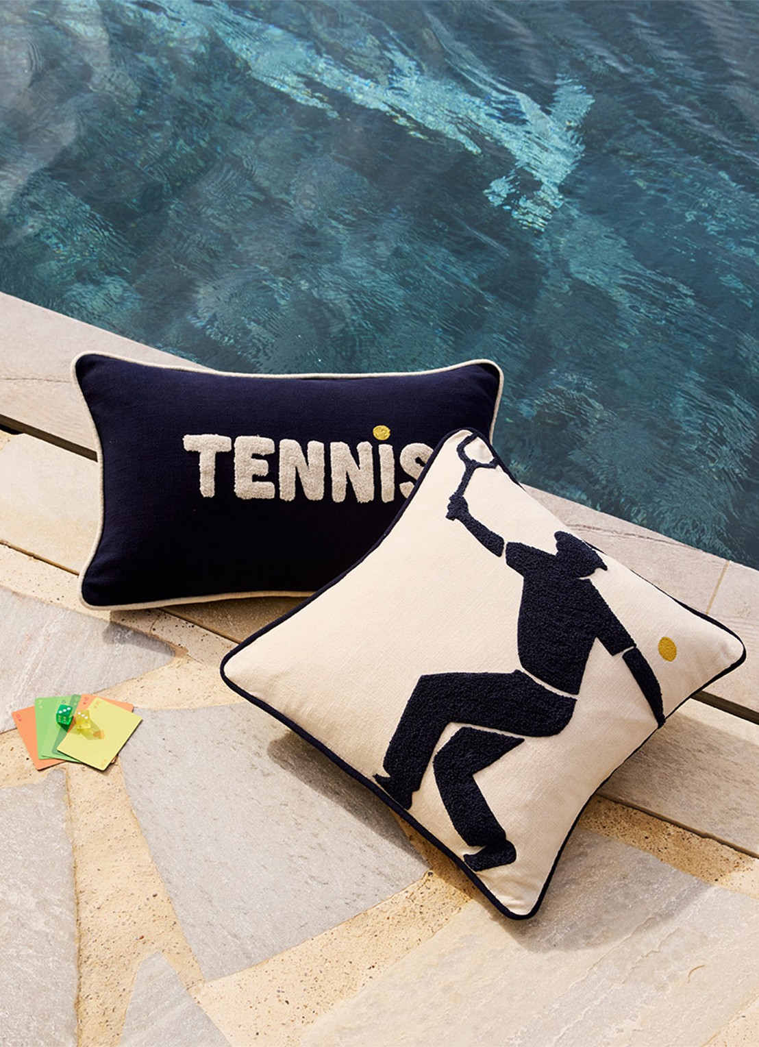 Lacoste L Player sierkussenhoes 45 x 45 cm - detail creme