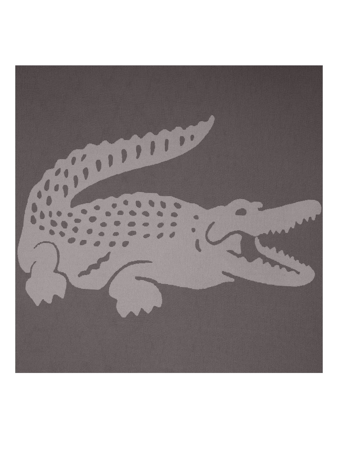Lacoste L Reflet plaid 130 x 170 cm - achterkant grijs
