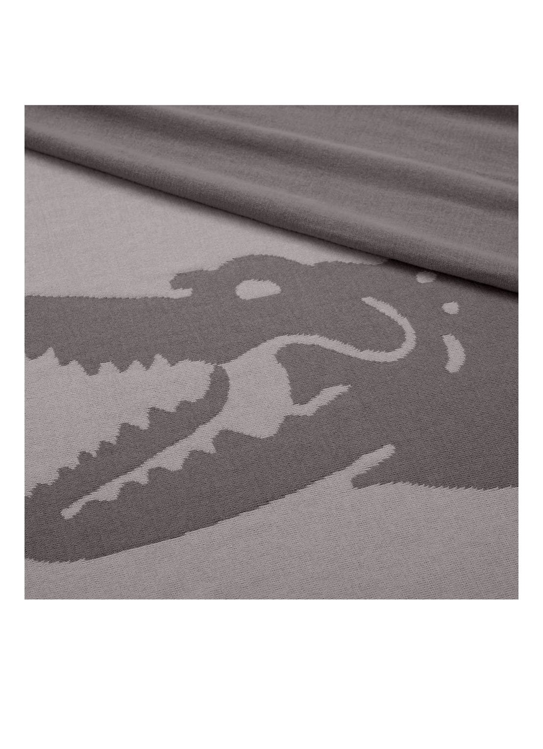 Lacoste L Reflet plaid 130 x 170 cm - detail 2 grijs
