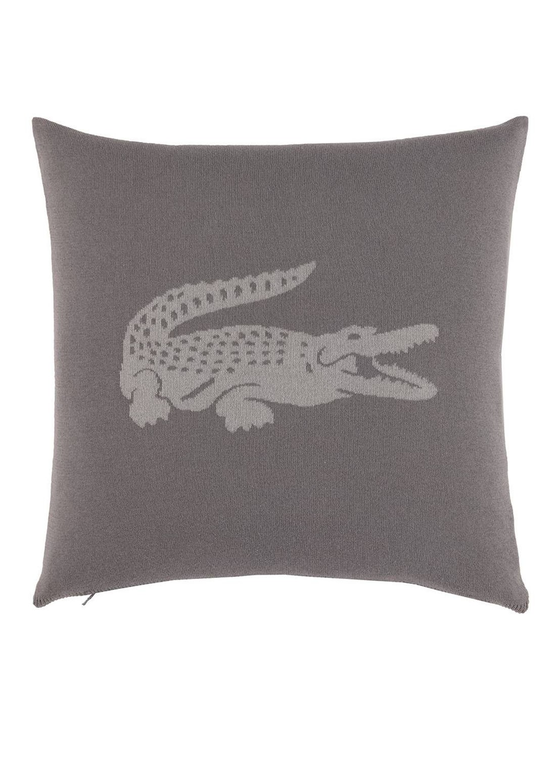 Lacoste L Reflet sierkussenhoes 45 x 45 cm - voorkant 5 grijs
