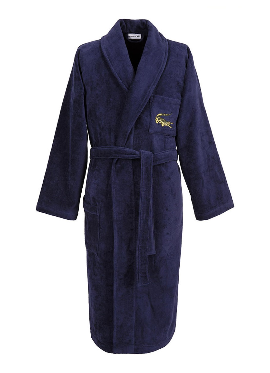 Lacoste L Rene badjas - unisex - voorkant 2 donkerblauw