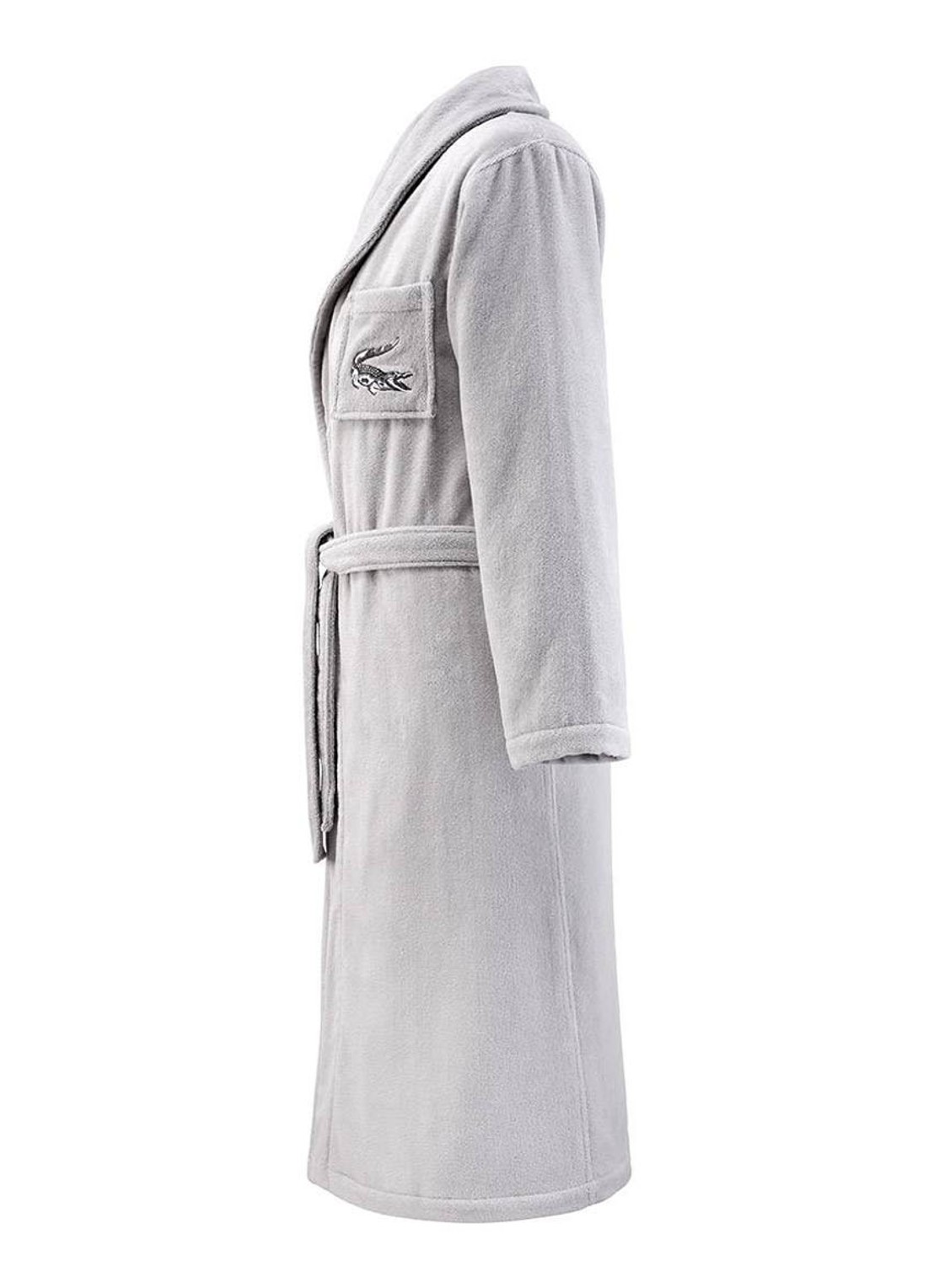 Lacoste L Rene badjas - unisex - voorkant 7 grijs