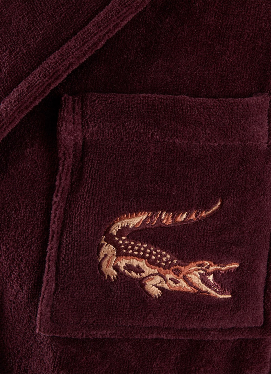 Lacoste L Rene badjas - unisex - achterkant 9 bordeauxrood