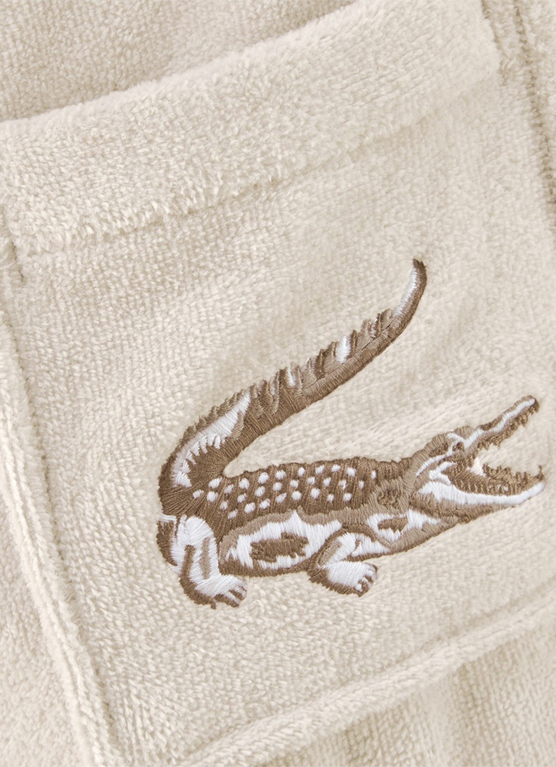 Lacoste L Rene badjas - unisex - detail 5 creme