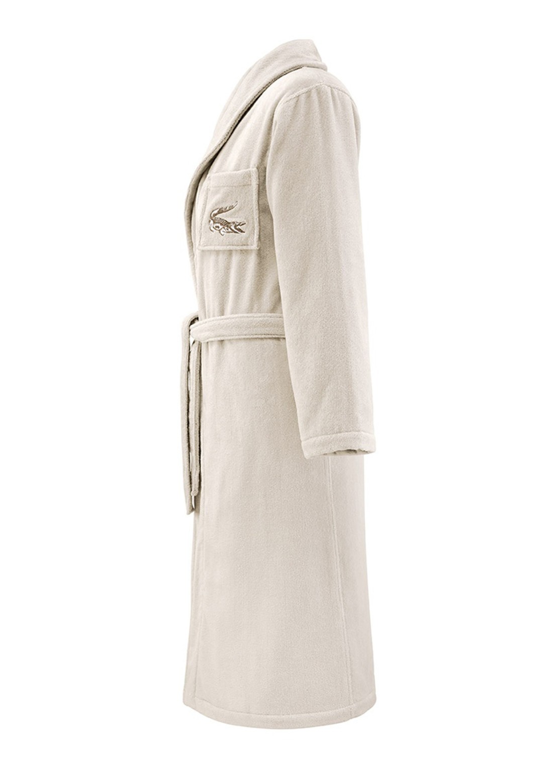 Lacoste L Rene badjas - unisex - detail creme