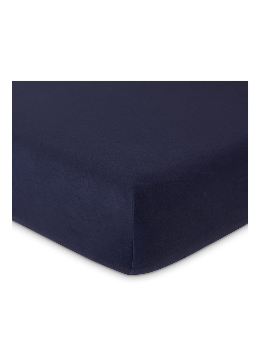 Lacoste L Soft hoeslaken van  katoen, hoekhoogte 33,5 cm - voorkant donkerblauw
