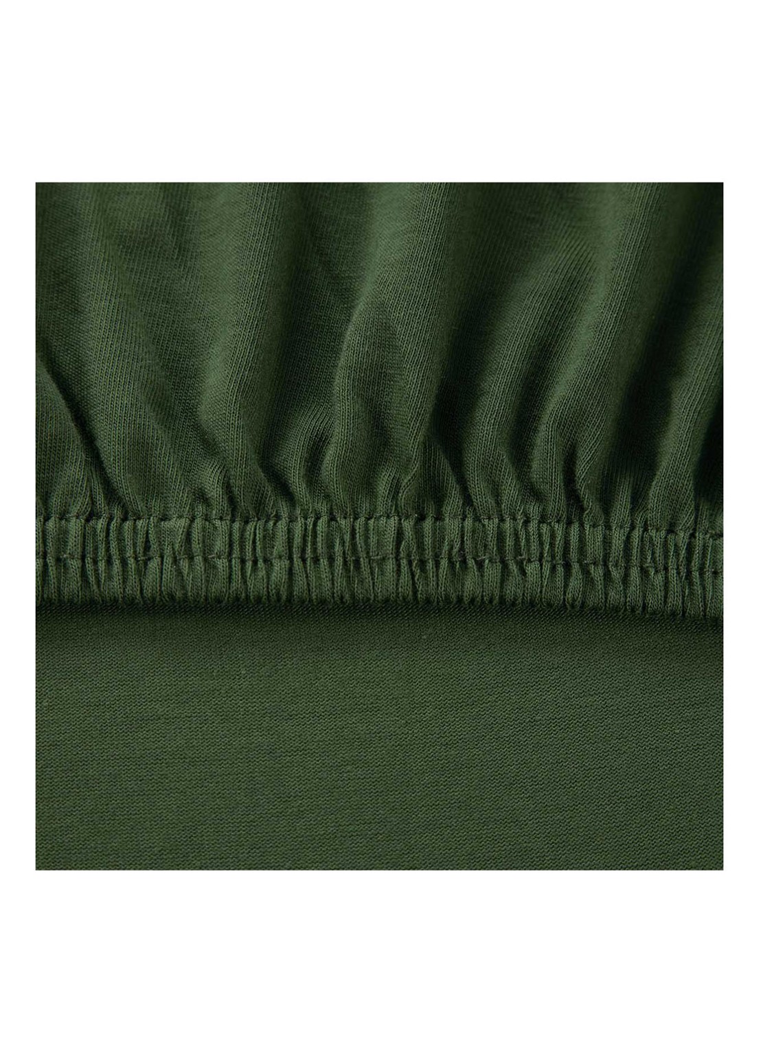 Lacoste L Soft hoeslaken van  katoen, hoekhoogte 33,5 cm - detail 3 donkergroen