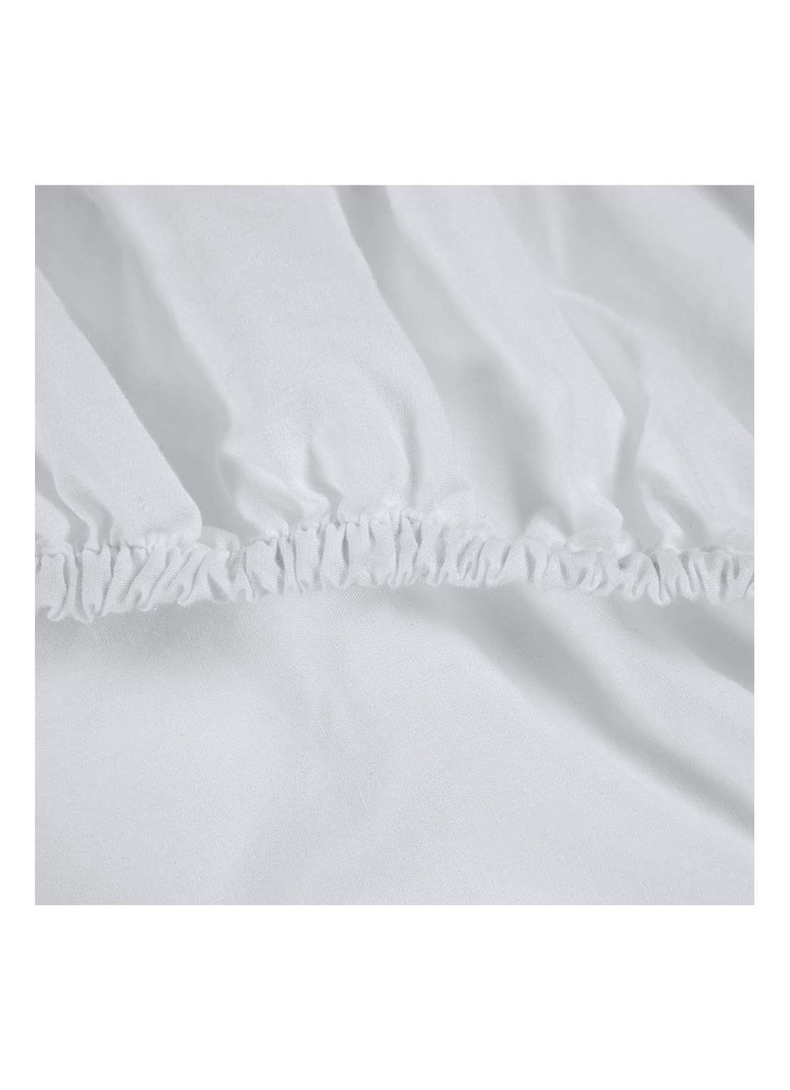 Lacoste L Soft hoeslaken van  katoen, hoekhoogte 33,5 cm - detail 3 wit