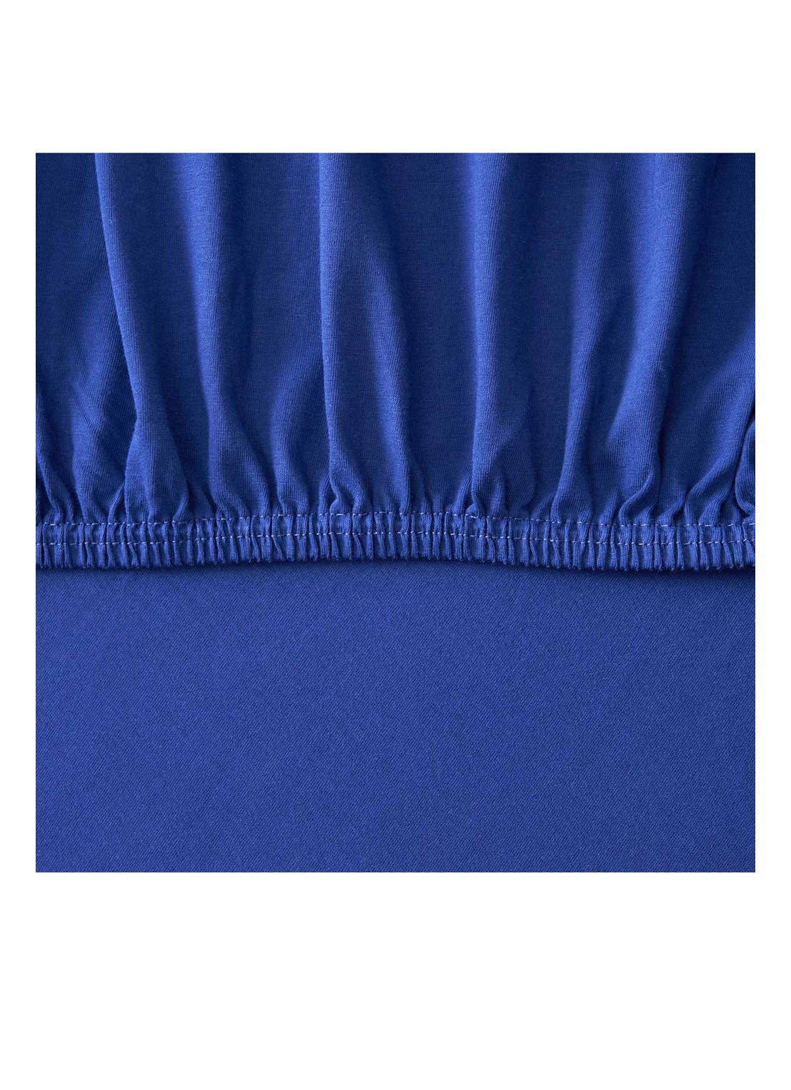 Lacoste L Soft hoeslaken van  katoen, hoekhoogte 33,5 cm - detail blauw