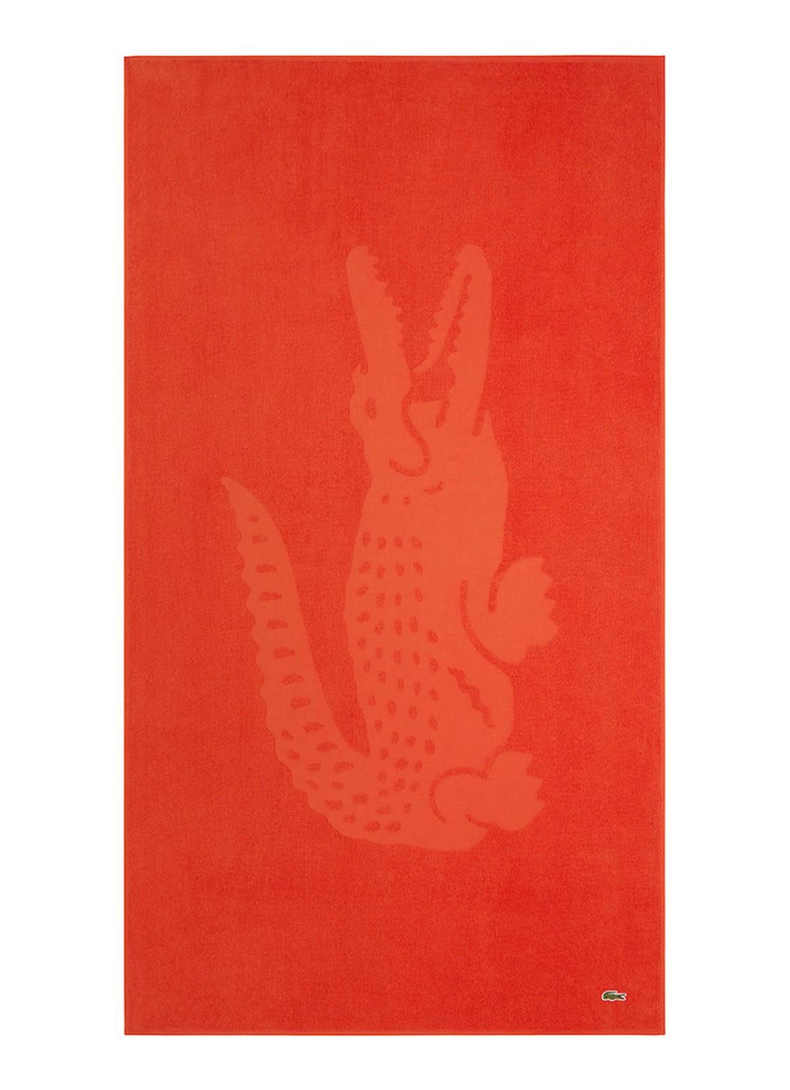 Lacoste L Sport strandlaken van  katoen - 90 x 160 cm  - voorkant 3 oranjerood
