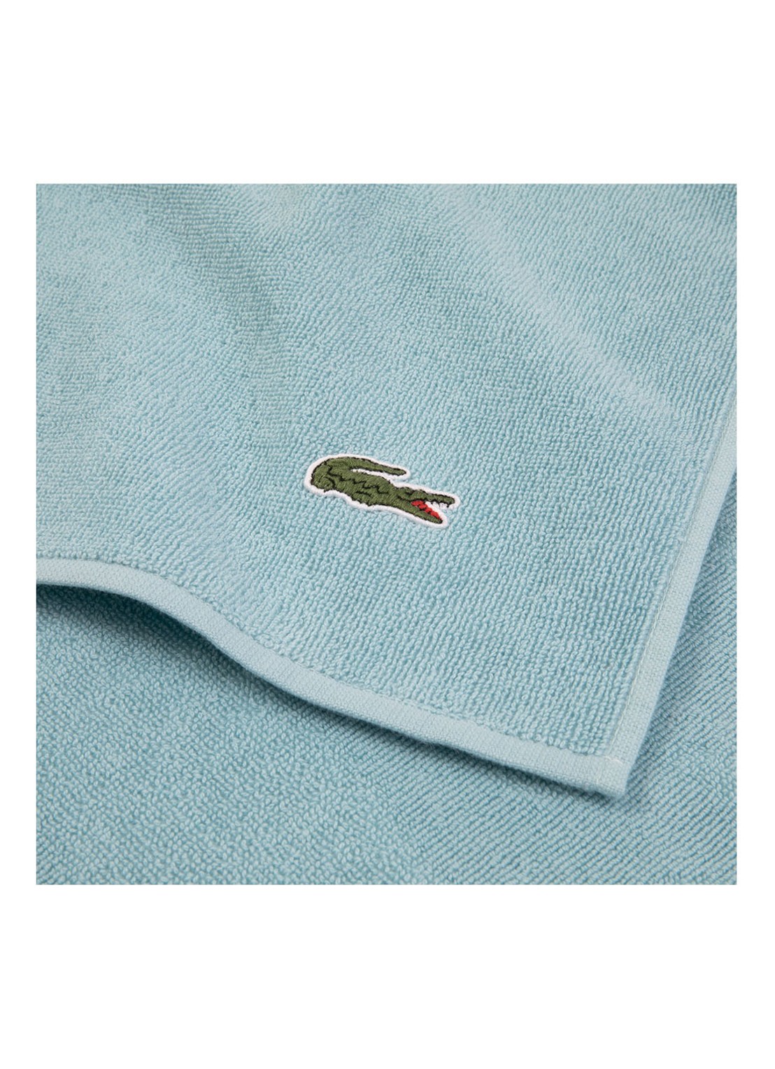 Lacoste L Sport strandlaken van  katoen - 90 x 160 cm  - detail 3 aquablauw