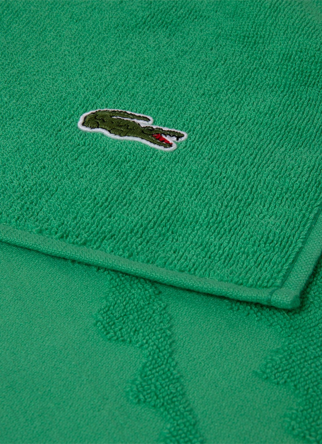 Lacoste L Sport strandlaken van  katoen - 90 x 160 cm  - voorkant 4 groen