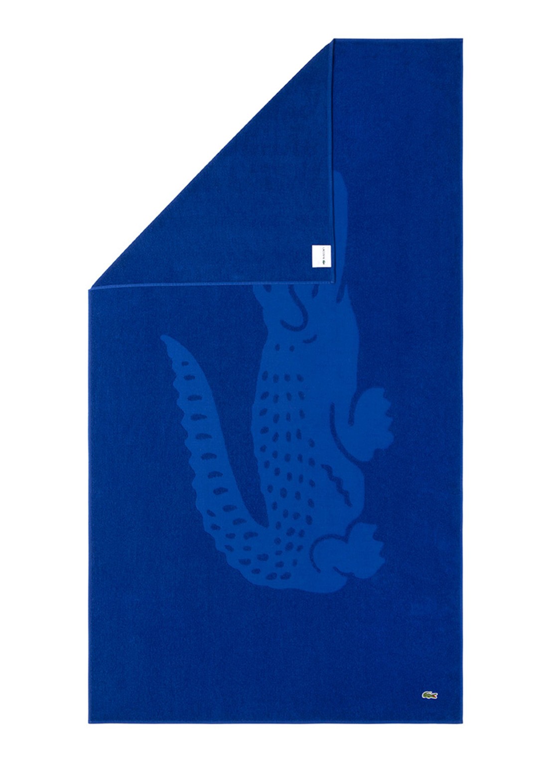 Lacoste L Sport strandlaken van  katoen - 90 x 160 cm  - voorkant 5 kobaltblauw