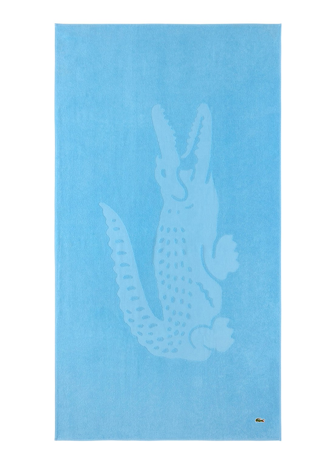 Lacoste L Sport strandlaken van  katoen - 90 x 160 cm  - voorkant 4 lichtblauw