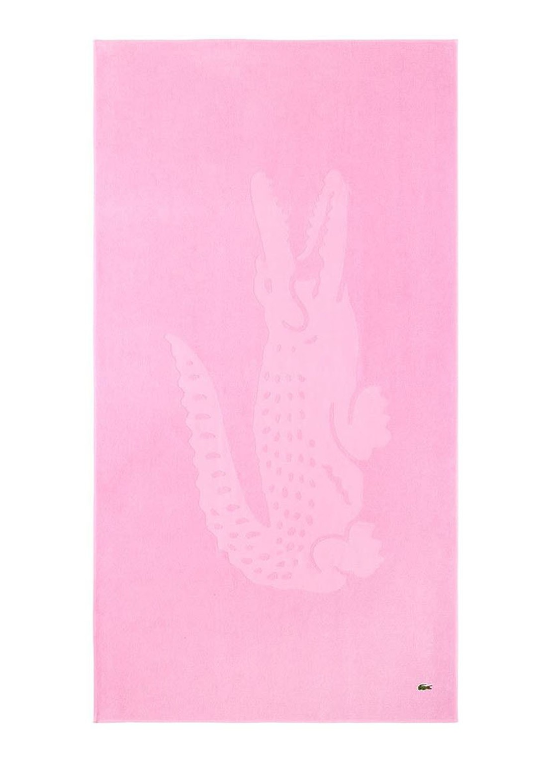 Lacoste L Sport strandlaken van  katoen - 90 x 160 cm  - voorkant 2 lichtroze
