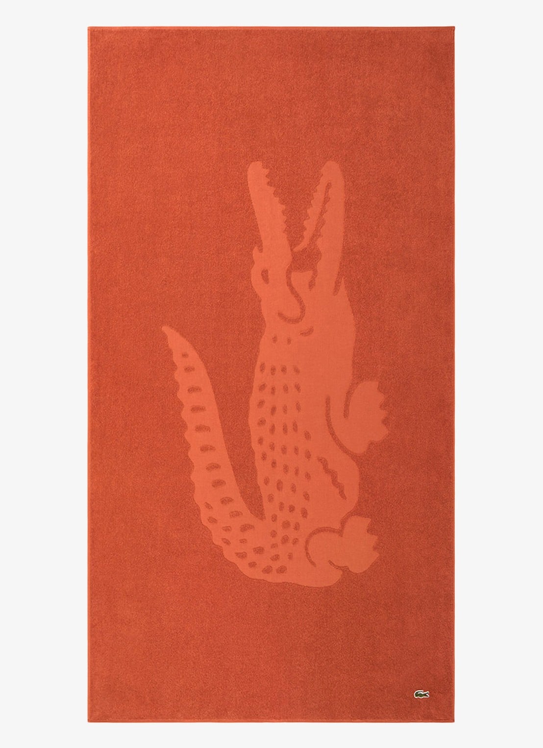 Lacoste L Sport strandlaken van  katoen - 90 x 160 cm  - voorkant 2 roestbruin
