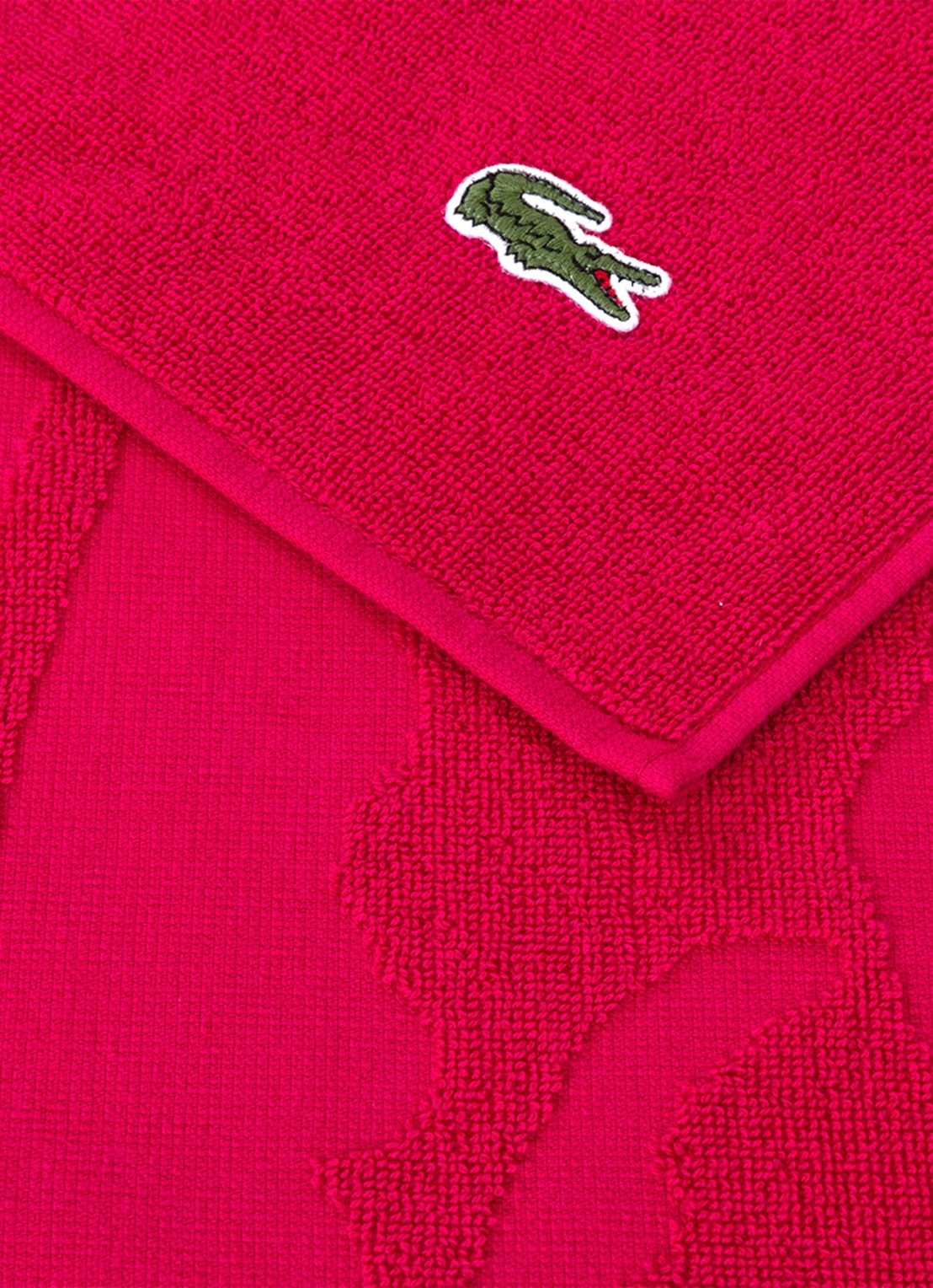 Lacoste L Sport strandlaken van  katoen - 90 x 160 cm  - achterkant 3 roze