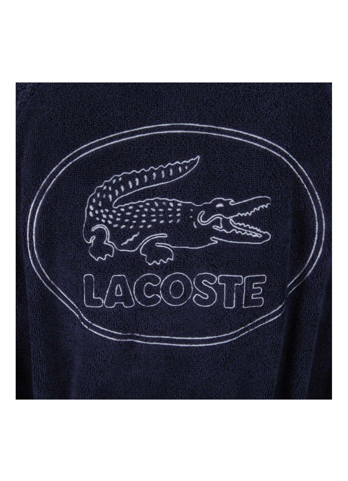 Lacoste LDEFILE badjas - unisex - detail 6 donkerblauw