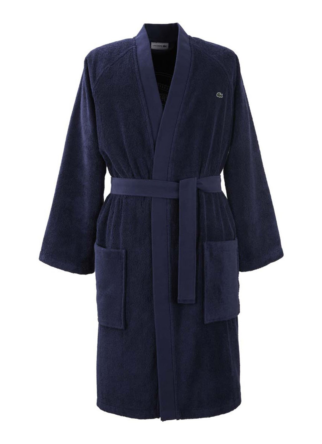 Lacoste LDEFILE badjas - unisex - voorkant donkerblauw
