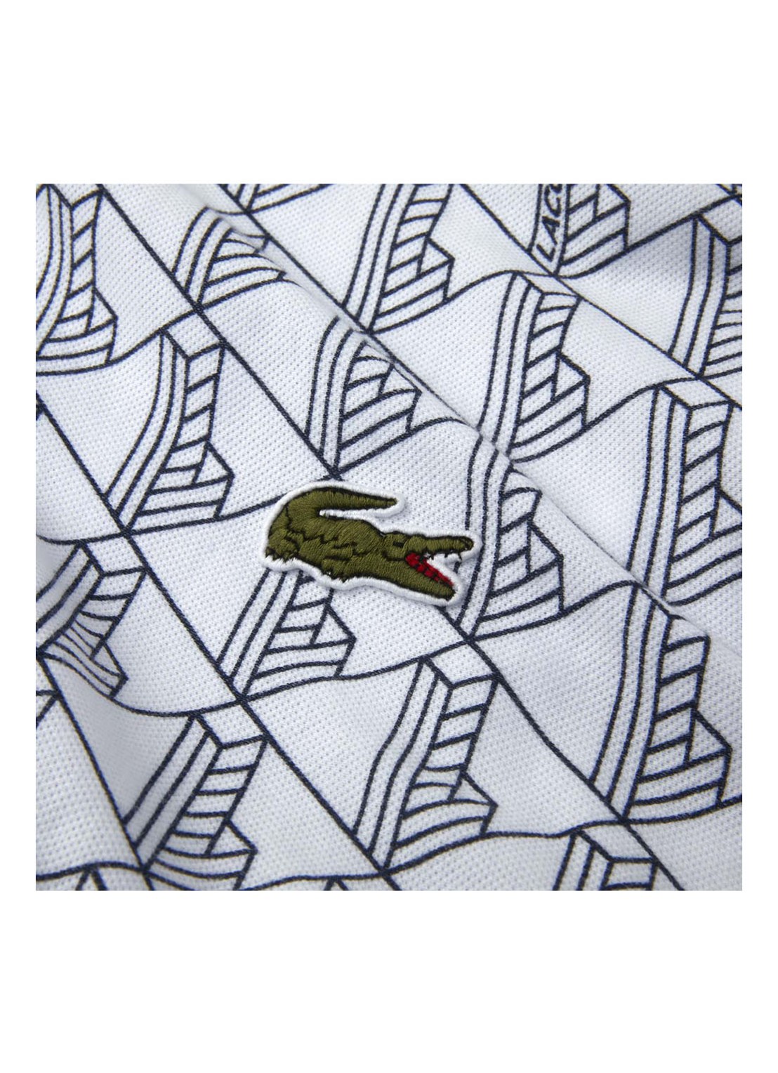 Lacoste LMONOGRA dekbedovertrek van katoen - exclusief kussensloop - detail 5 donkerblauw