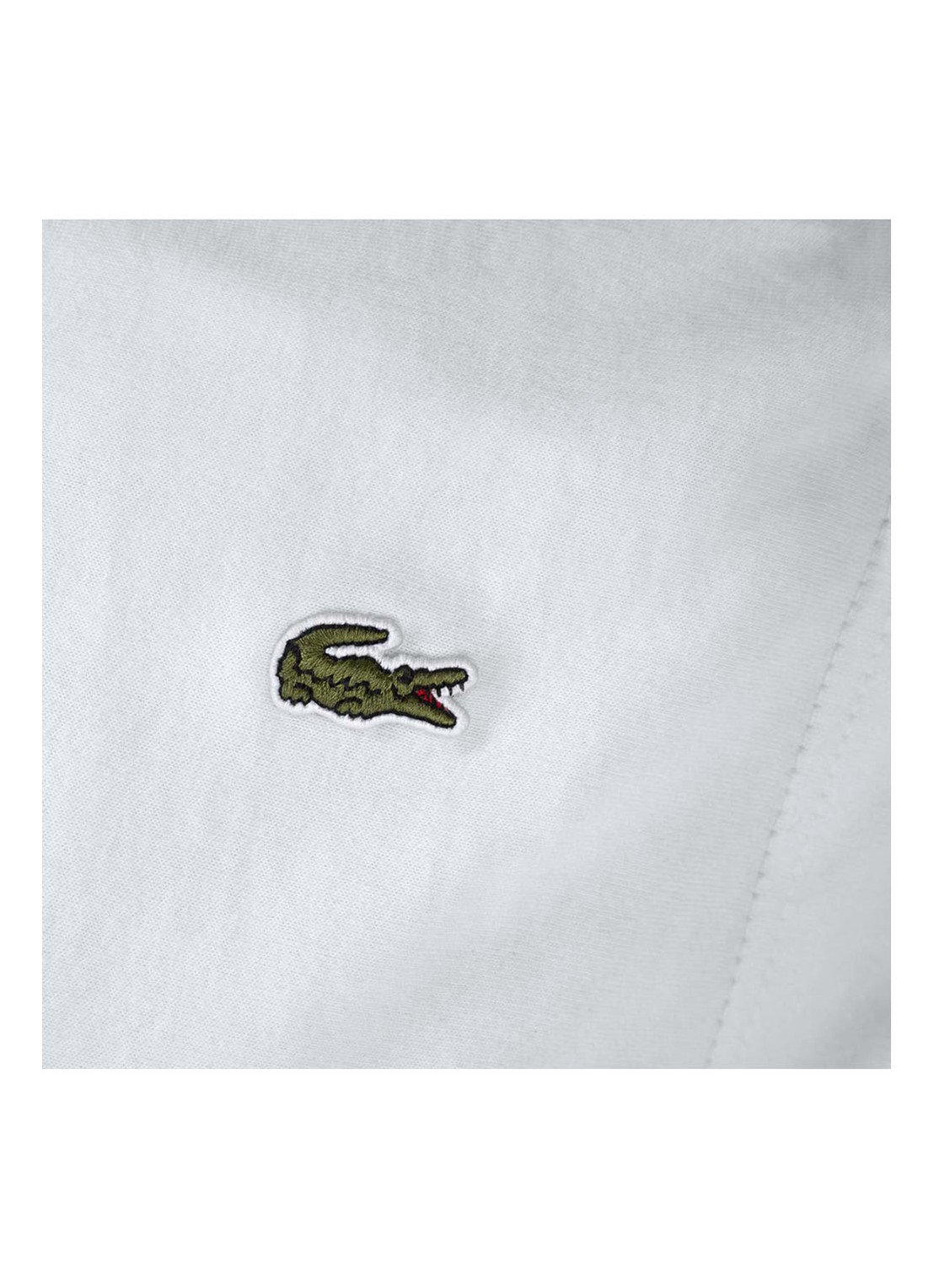 Lacoste Marine kussensloop van  katoen  - detail gebroken wit