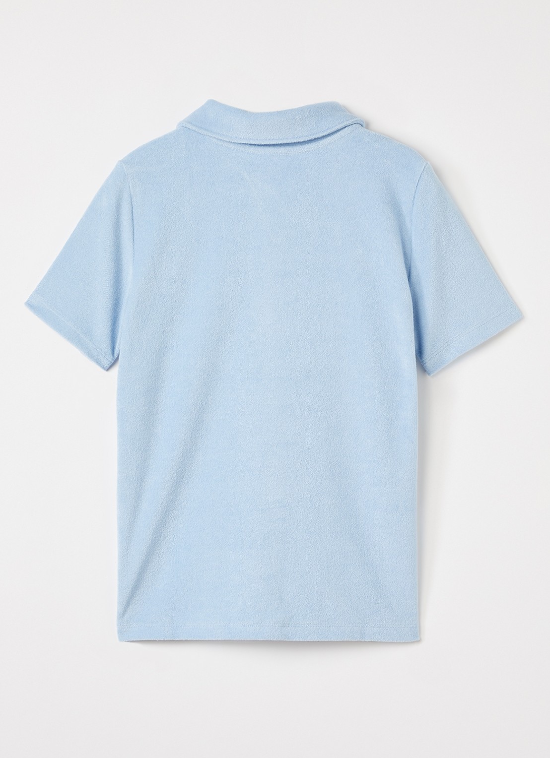 Lacoste Polo van badstof - voorkant 2 lichtblauw
