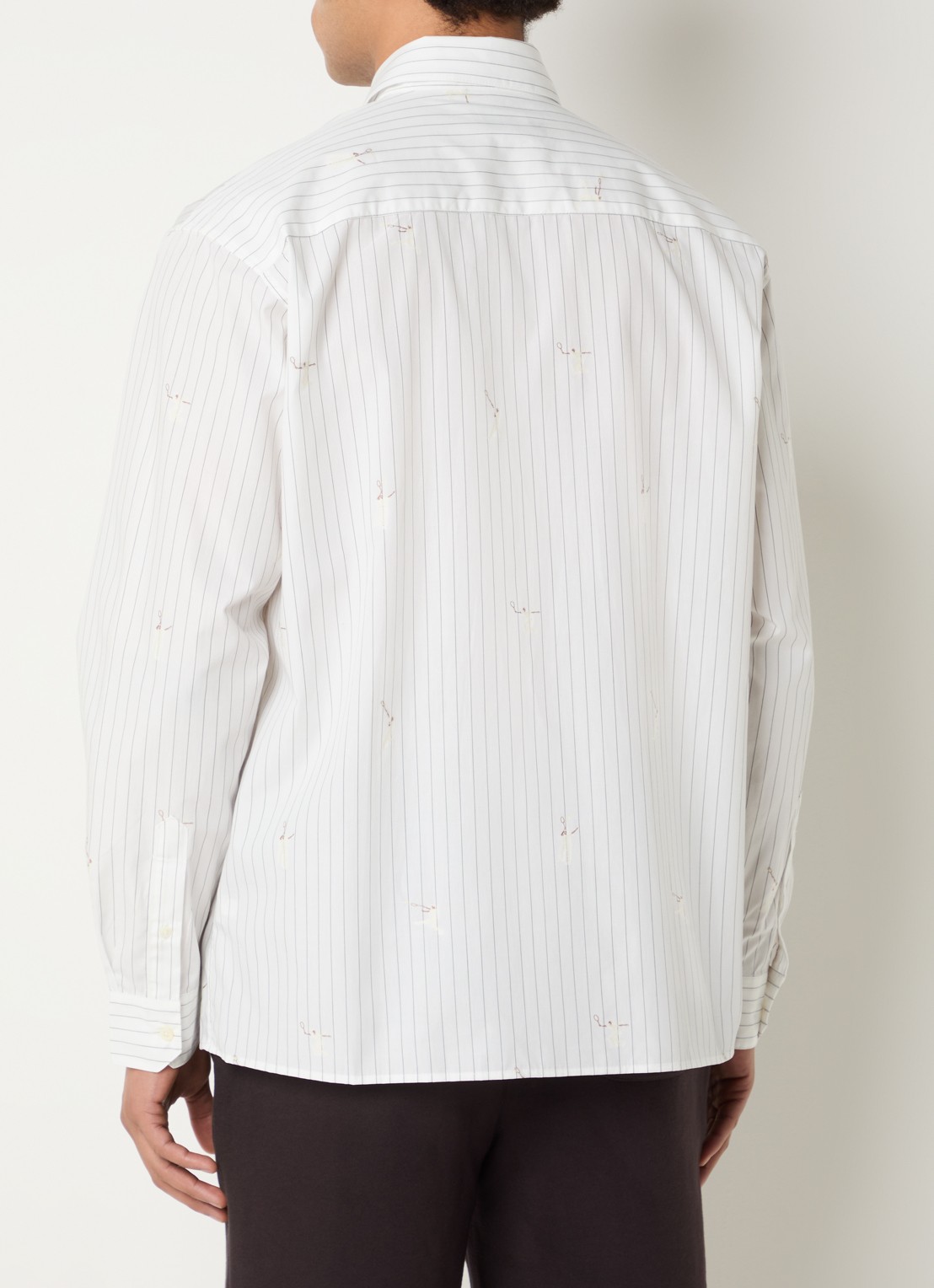 Lacoste Regular fit overhemd met borstzak en streepprint - achterkant 4 wit
