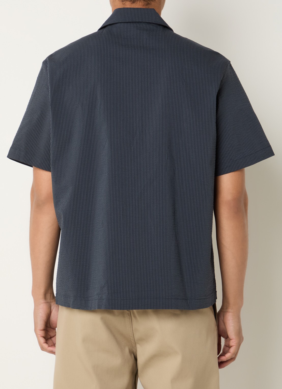 Lacoste Regular fit overhemd met streepprint en logo - achterkant 2 antraciet