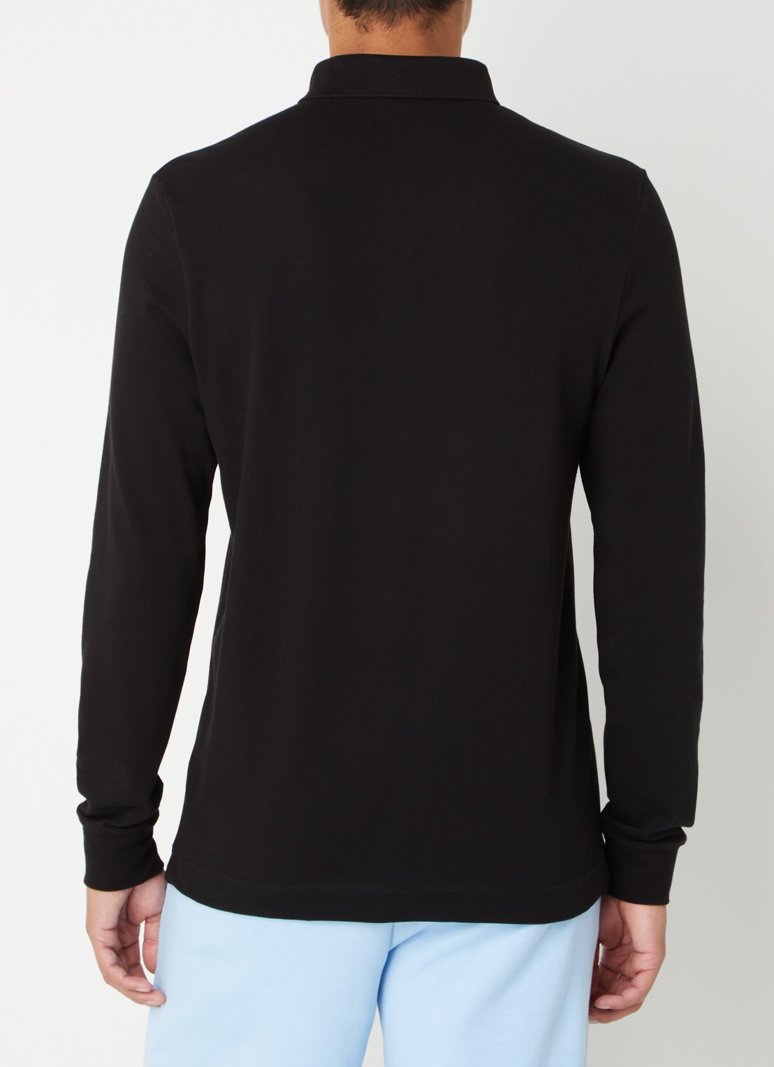 Lacoste Regular fit polo met logoborduring - achterkant 2 zwart