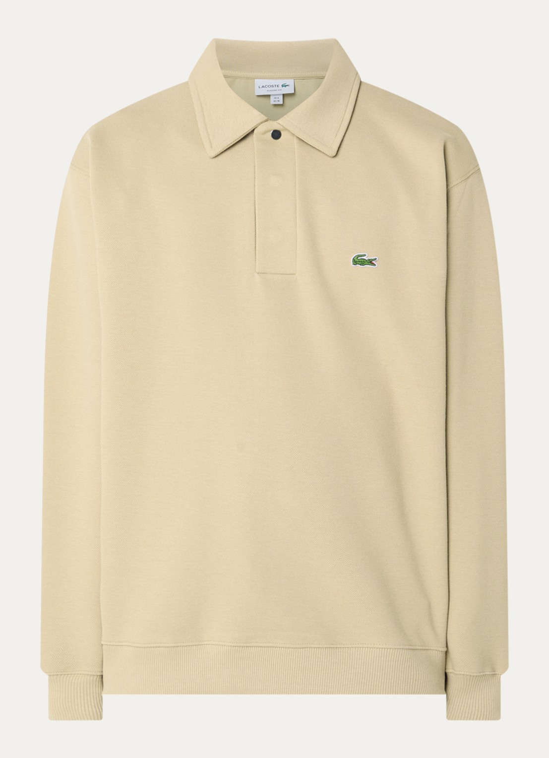 Lacoste Regular fit polo van piqué katoen - voorkant 3 zand