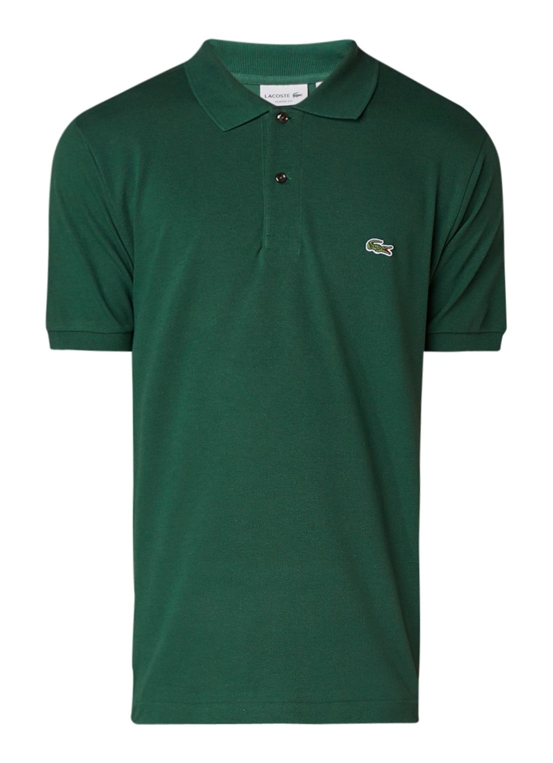 Lacoste Regular fit polo van piqué katoen - voorkant groen