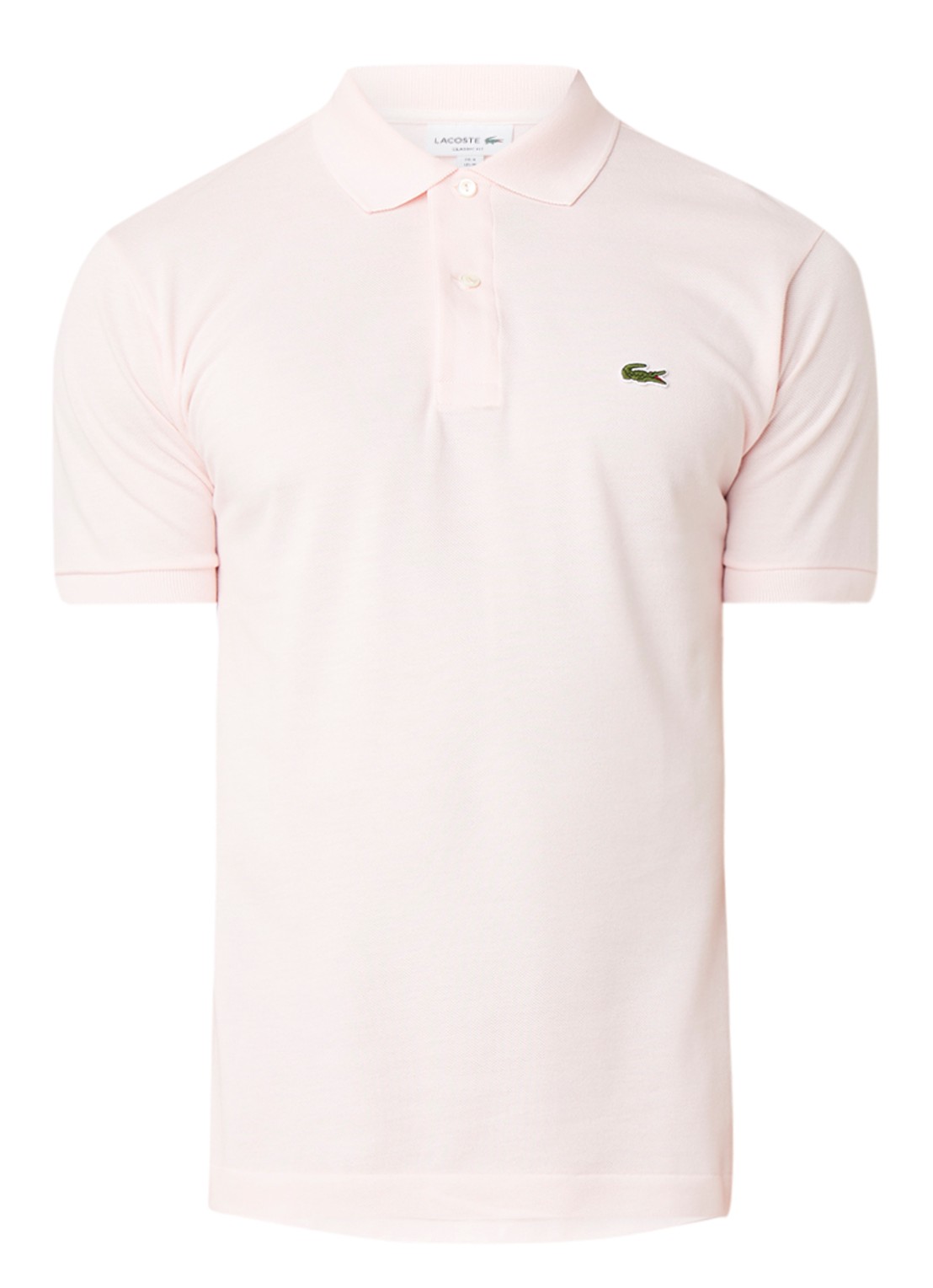 Lacoste Regular fit polo van piqué katoen - voorkant 2 lichtroze