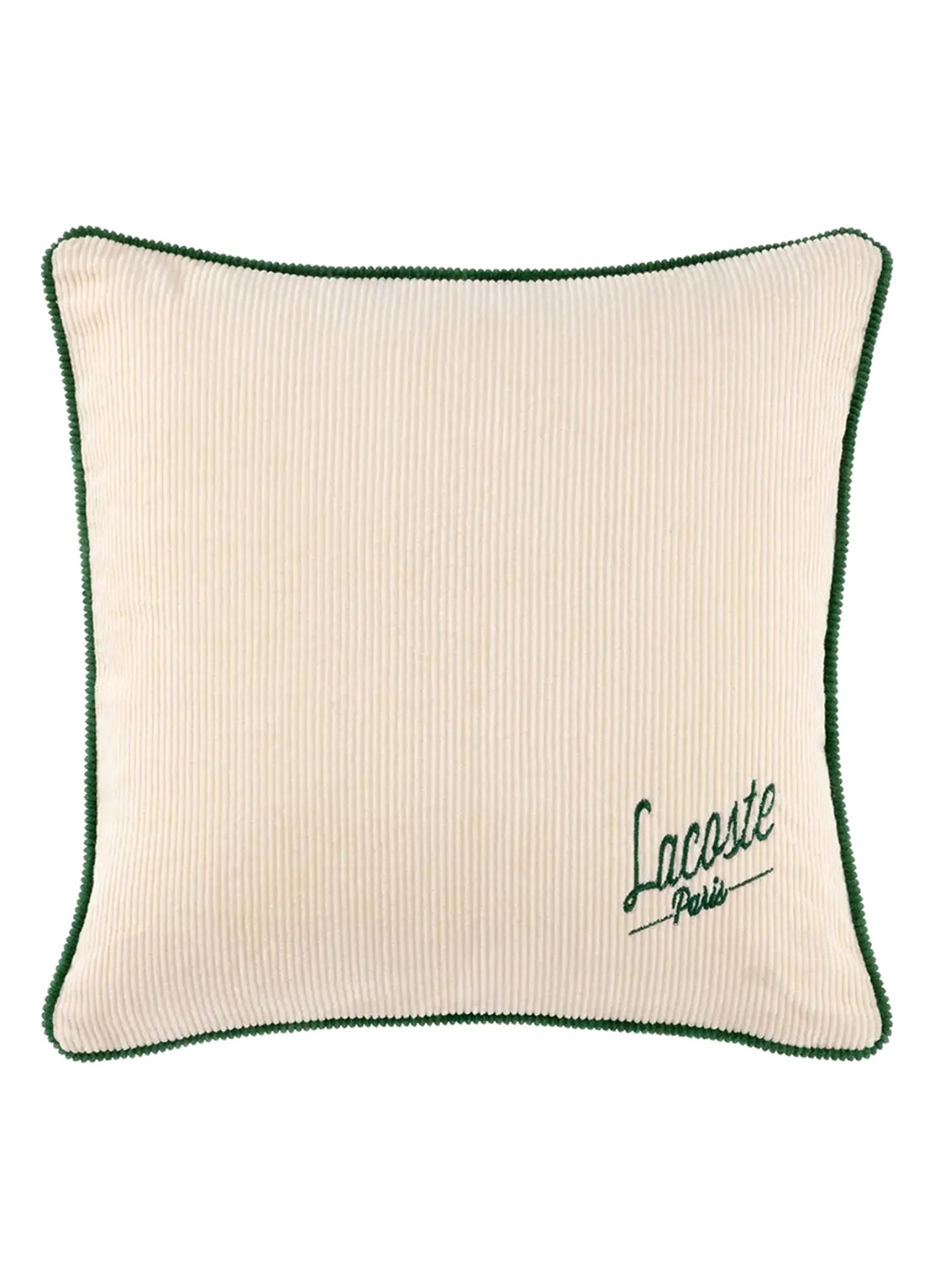 Lacoste Sierkussen 45 x 45 cm - voorkant 3 ivoor