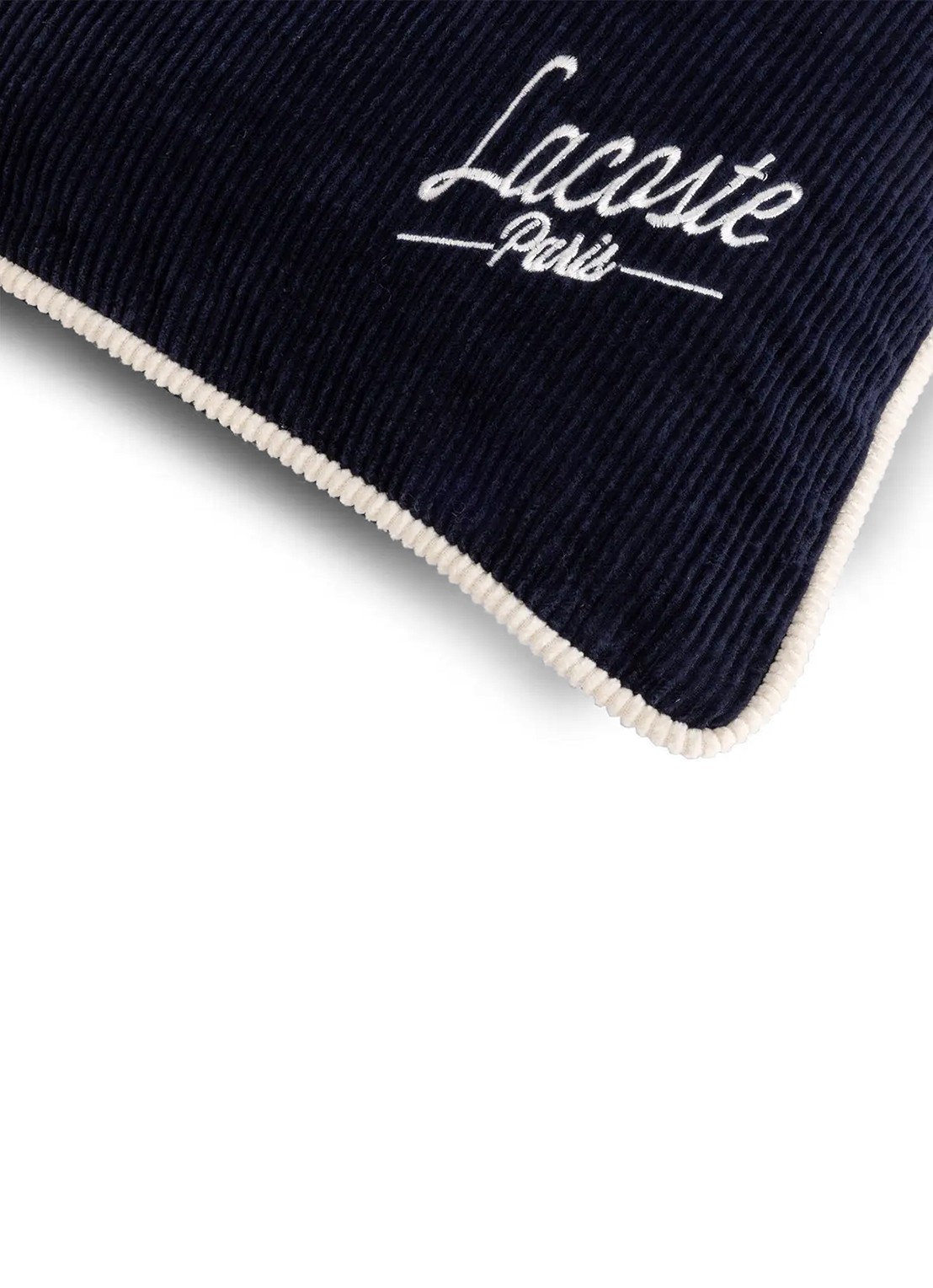 Lacoste Sierkussen 45 x 45 cm - achterkant donkerblauw