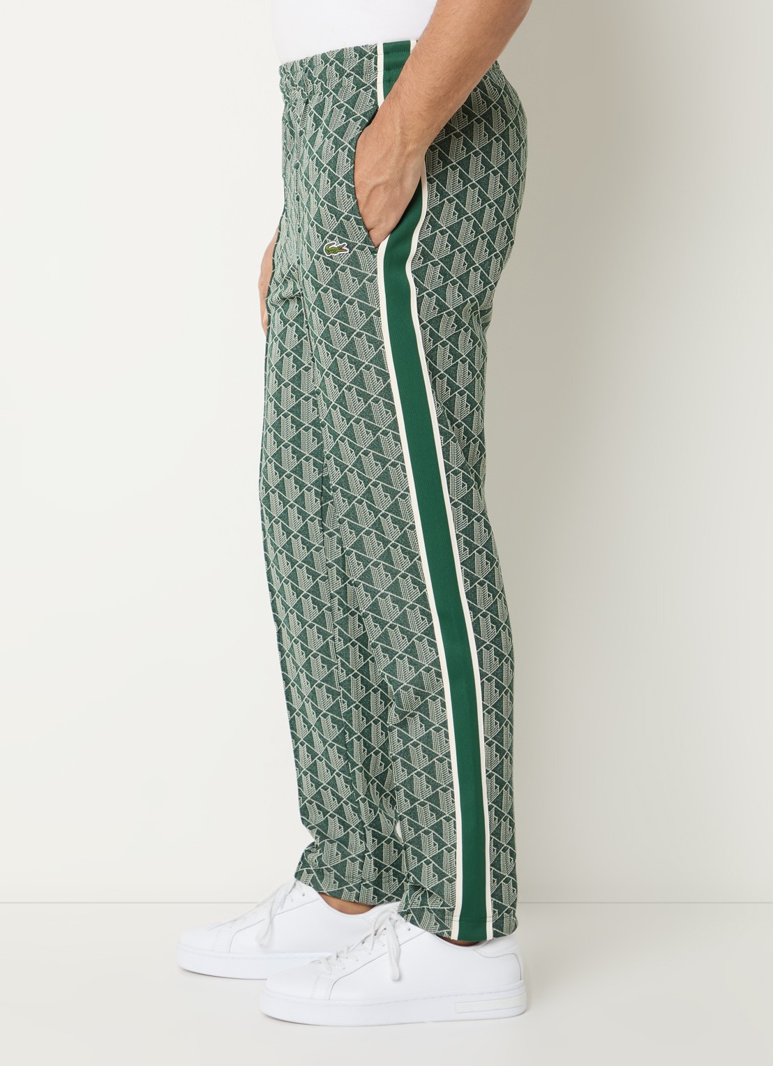 Lacoste Slim fit joggingsbroek met print en steekzakken - detail 5 groen