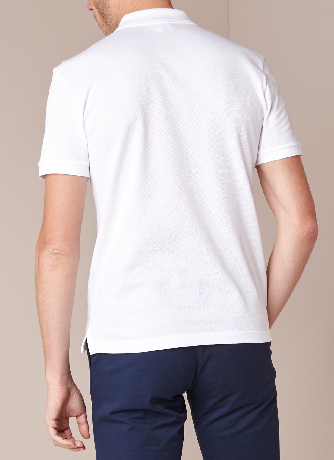 Lacoste Slim fit polo van piqué katoen - achterkant 4 wit