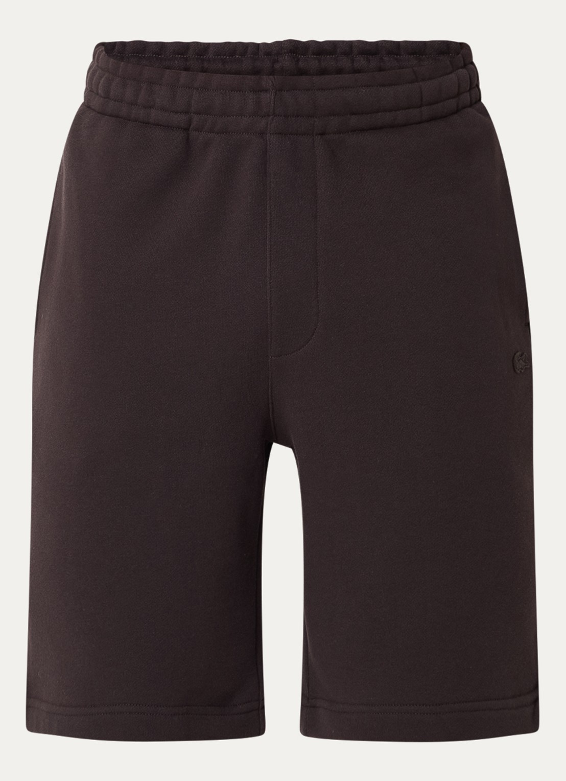 Lacoste Straight fit korte joggingbroek met logo en steekzakken - voorkant 8 donkerbruin
