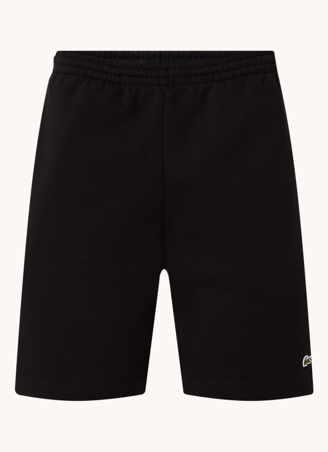 Lacoste Straight fit korte joggingbroek met steekzakken - voorkant 3 zwart
