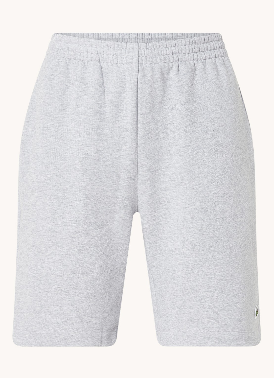 Lacoste Straight fit korte joggingbroek met steekzakken - voorkant 2 lichtgrijs