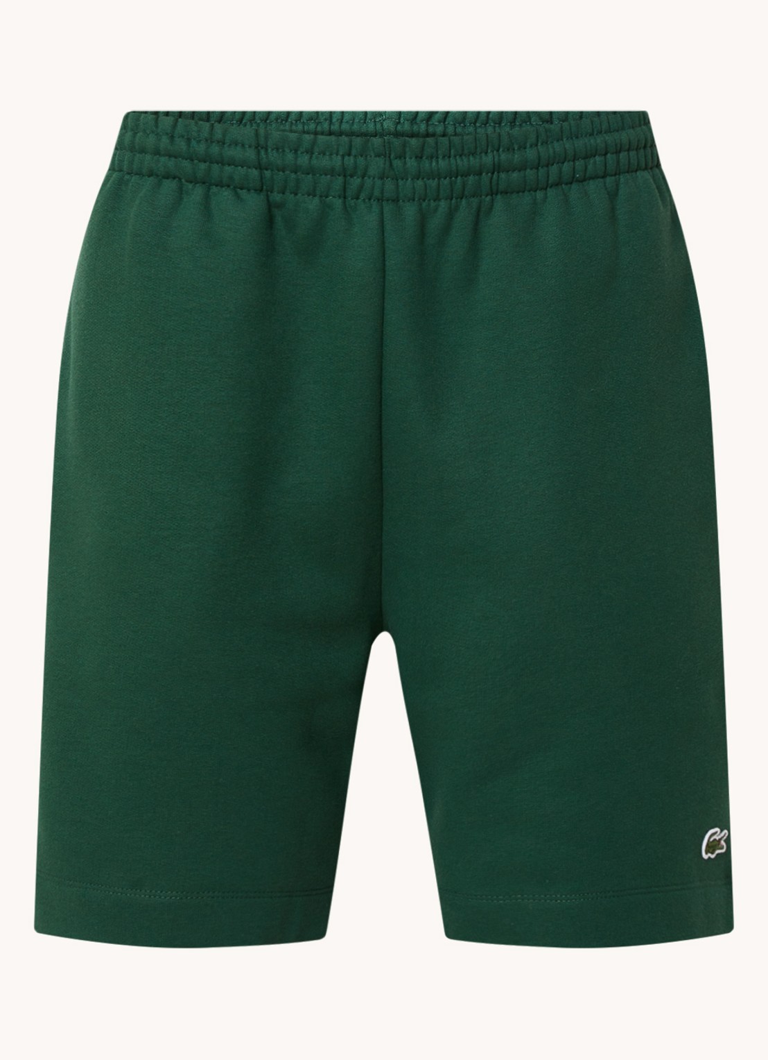 Lacoste Straight fit korte joggingbroek met steekzakken - voorkant donkergroen