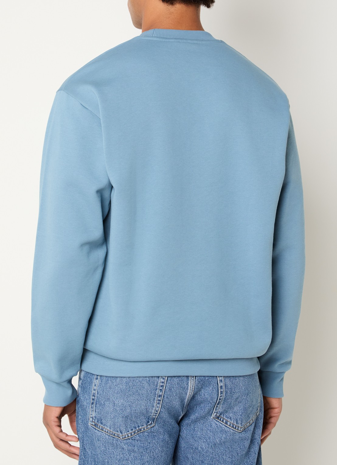 Lacoste Sweater met logo en ronde hals - achterkant 2 blauw