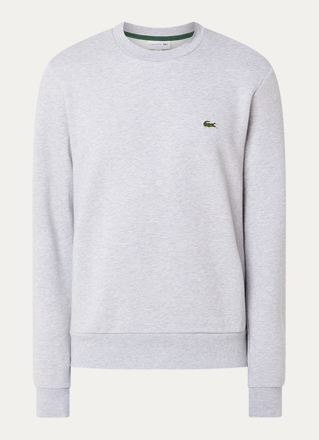 Lacoste Sweater met logo - voorkant 2 grijsmele