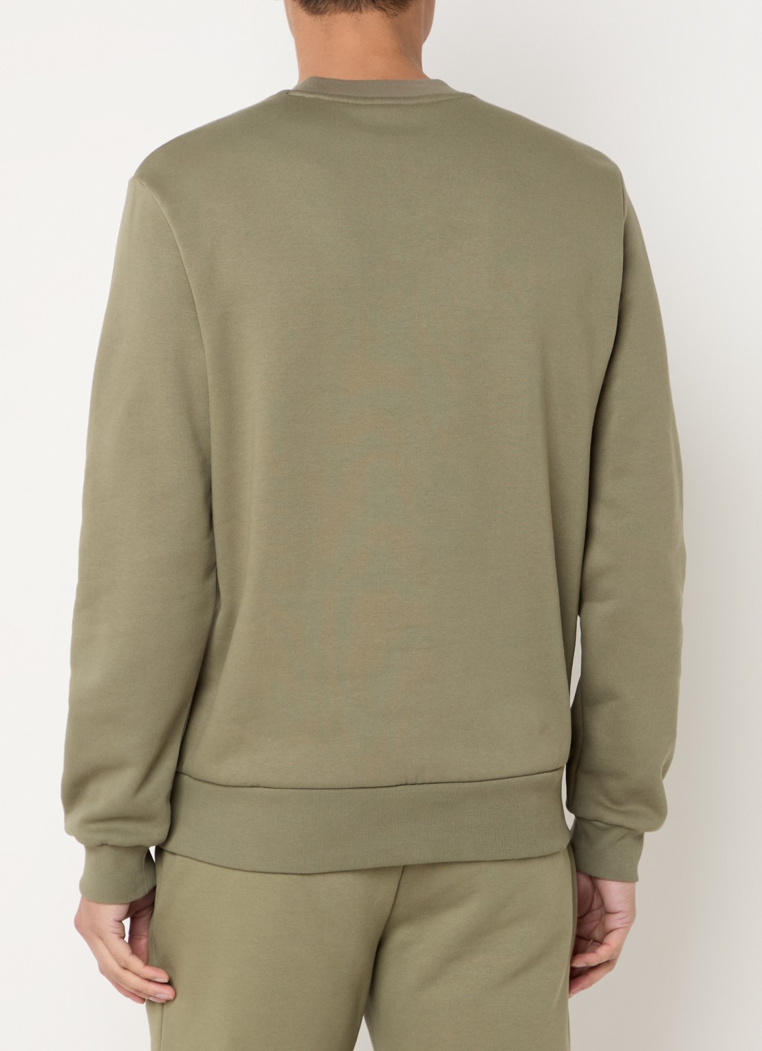 Lacoste Sweater met logo - achterkant 2 olijfgroen