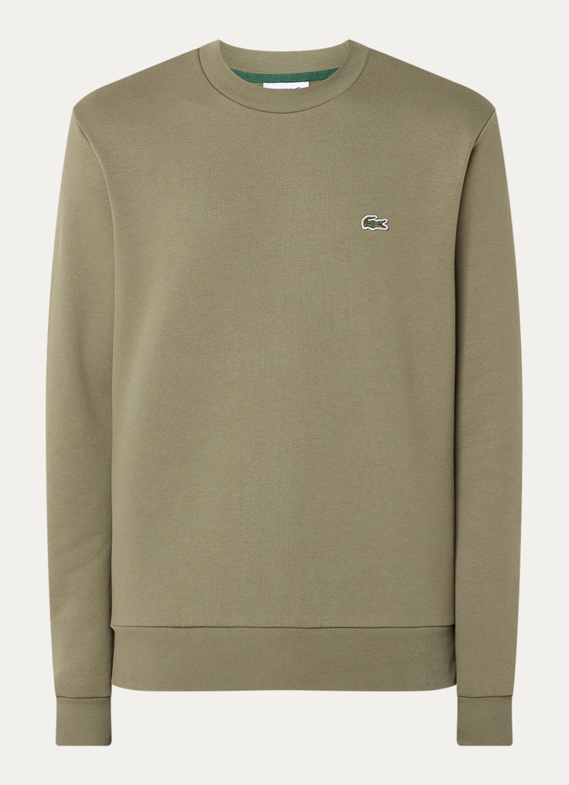 Lacoste Sweater met logo - voorkant 3 olijfgroen