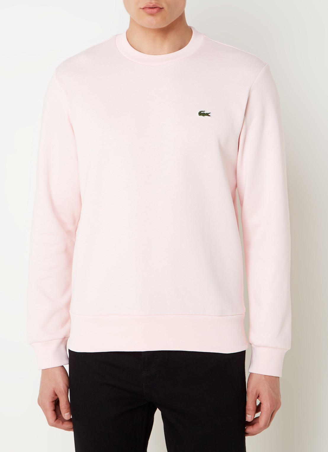 Lacoste Sweater met logo - detail oudroze