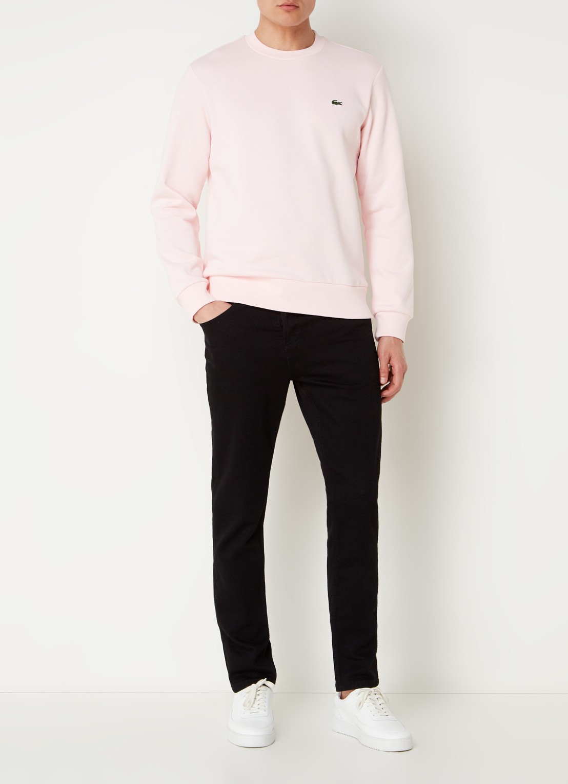 Lacoste Sweater met logo - voorkant 4 oudroze